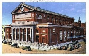Symphony Hall - Boston, Massachusetts MA