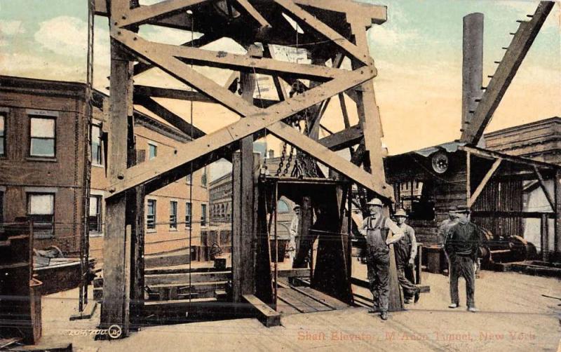 McAdoo Tunnel New York Shaft Elevator Industrial Antique Postcard K45272