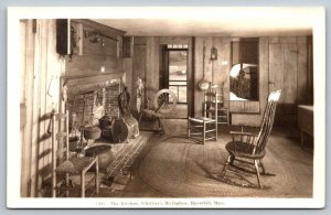 RPPC Real Photo Postcard - Sitting Room - Whittier's Birthplace  Haverhill, Mass