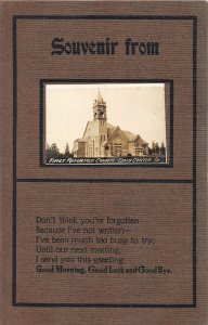 G43/ Sioux Center Iowa RPPC Postcard c1910 First Reformed Church 2