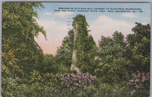 Brunswick, GA., Old Rice Mill Chimney, Elizafield Plantation, Santo Domino-1952