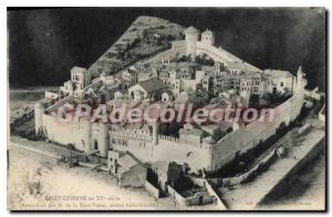 Postcard Old Saint Etienne in eighteenth century