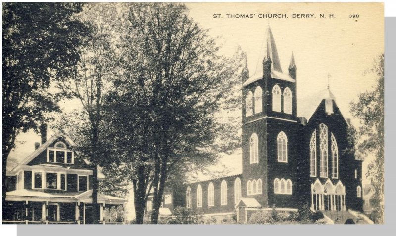 Derry, New Hampshire/NH Postcard, St. Thomas Church