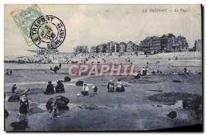 Old Postcard Le Treport The Beach