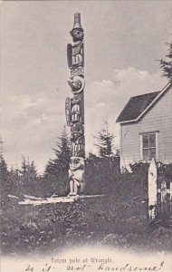 Alaska Indian Totem Pole At Wrangle 1906