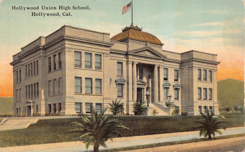 Five Postcards Hollywood Union High School in Hollywood, California~130482 