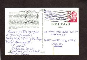 NY Ramada Inn Hotel Motel Western Ave Albany New York Postcard Carte Postale