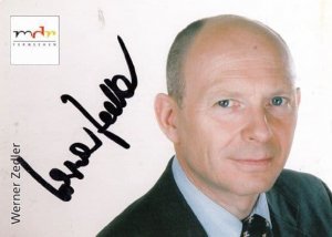 Werner Zedler Famous MDR Fernsehen German TV Presenter Hand Signed Card Photo