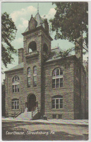 Court House Stroudsburg PA undivided back United States