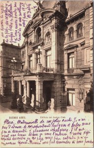 Argentina Buenos Aires Edificio del Jockey Club Vintage Postcard C134