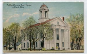 Court House Ashland Ohio 1910c postcard