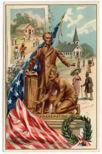 Lincoln's Birthday Greetings PC, Statue, Tuck