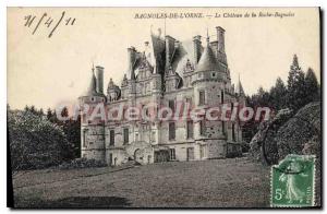 Old Postcard Bagnoles De L'Orne Castle of La Roche-Bagnoles