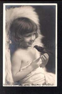 3034259 Girl w/ Bird vintage PHOTO Post HOTEL BERNERHOF PC