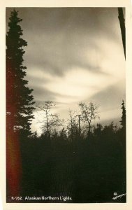 RPPC Postcard R-702 Alaska Northern Lights, Robinson Photo Unposted 1940s