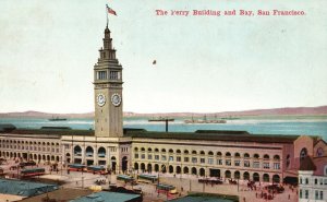 Vintage Postcard 1910's The Perry Building and Bay San Francisco California CA