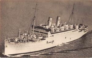 Svenska Amerika Linien MS Gripsholm at Sea Antique Postcard J57714