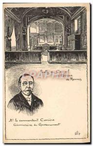 Postcard Old Mr Dreyfus Affair Commander Carriere Government Commissioner Hal...