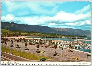 1974 Santa Barbara Calif. Harbor Yacht And Small Boat Anchorage Posted Postcard