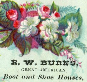 1880s-90s R.W Burns Great American Boot & Shoe Houses Lot Of 6 P218