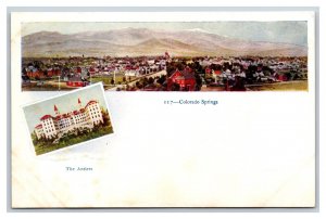 Antlers Hotel Multiview Vignette Colorado Springs CO UNP UDB Postcard M17