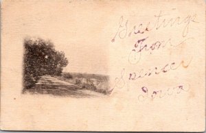 Greetings From Spencer IA, Country Road, c1909 Vintage Postcard O55