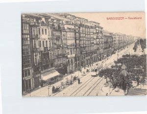 Postcard Boulevard Santander Spain