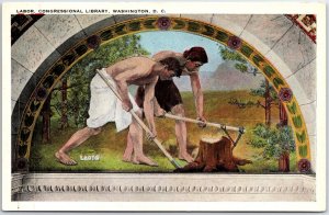 VINTAGE POSTCARD LABOR ART AT LIBRARY OF CONGRESS WASHINGTON D.C. 1920s