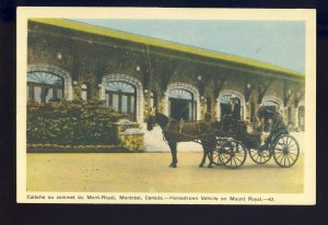 Montreal, Quebec, Canada Postcard, Horse Drawn Carriage On Mount Royal