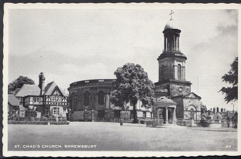 Shropshire Postcard - St Chad's Church, Shrewsbury  RS3466