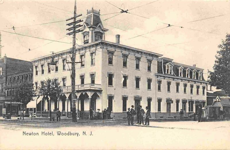 Newton Hotel Woodbury New Jersey 1910c postcard
