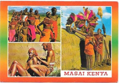 Kenya, Africa. Scenes from Masai.  Mailed from City Square, Kenya in 1999