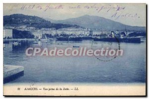 Old Postcard Ajaccio Vue Prize De La Jetee