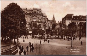 Germany Bad Aachen Kaiserplatz Vintage RPPC C048