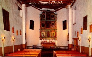 New Mexico Santa Fe San Miguel Church Interior