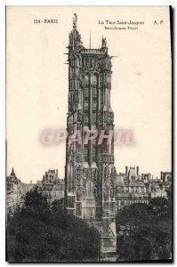 Postcard Old Paris Tour Saint Jacques