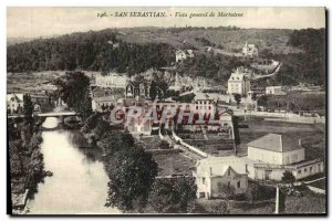 Old Postcard San Sebastian Vista General of Marturene