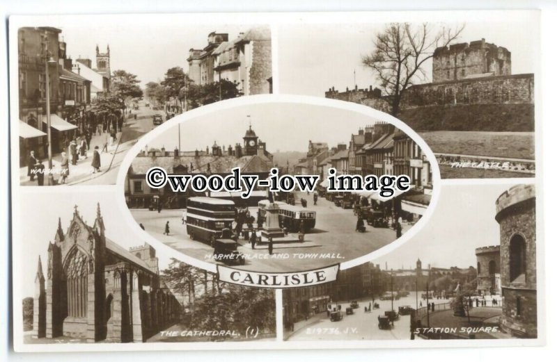 tq0207 - Cumbria - Multiview x 5, of Various Views around Carlisle - postcard 