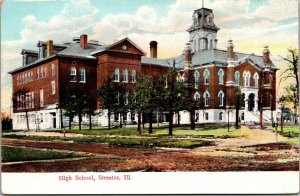 Vintage 1910's High School Streator Illinois IL Divided Back Postcard