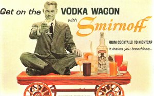 Hartford CT Get On The Wagon w/ Smirnoff Vodka Postcard