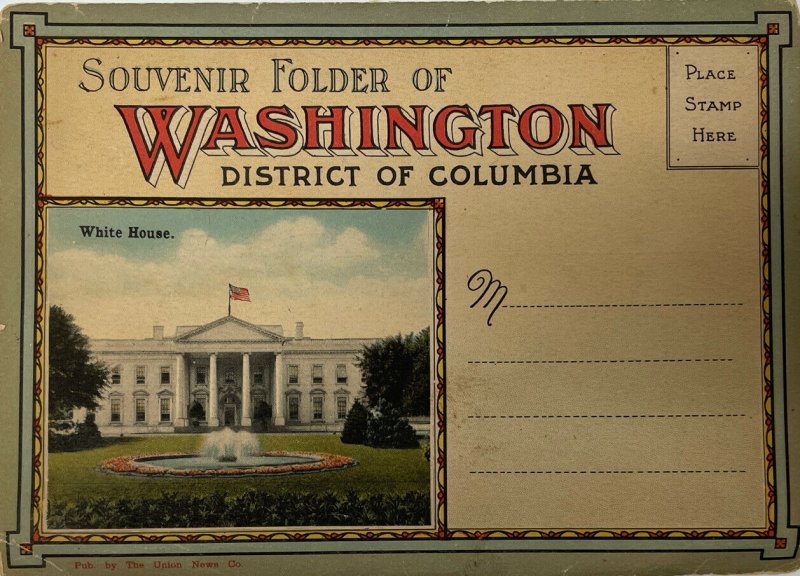 Vintage Souvenir Folder of Washington, District of Columbia 20 images