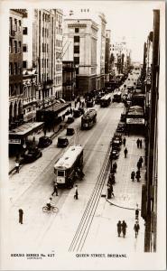 Brisbane Australia Queen St. Eversharp Pens Unused Sidues 627 RPPC Postcard E57