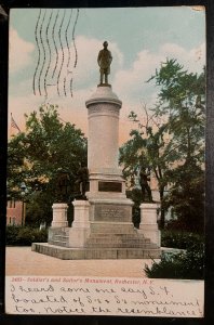 Vintage Postcard 1909 Soldiers' & Sailors' Civil War Monument, Rochester, NY