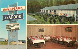 South Carolina Florence Gangplank Seafood Restaurant Postcard Marquee 22-5390