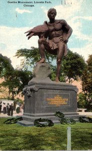 Illinois Chicago Lincoln Park The Goethe Monument 1915