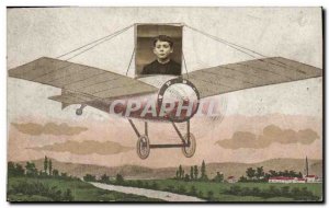 Old Postcard Fantasy Children Photography Plane