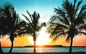 Vintage Postcard 1982 Sunrise Sunset Breathtaking Sight Over Peaceful Waters FL
