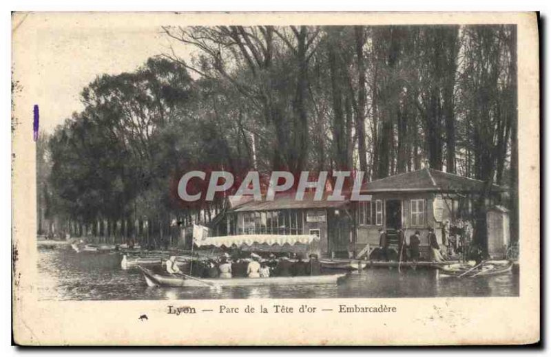 Old Postcard Lyon Park Tete d'Or Embarcadere