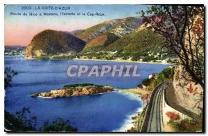 Old Postcard The French Riviera Route de Nice Monaco and the Cap Roux Isolette
