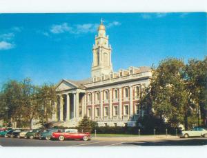 1950's OLD CARS AT CITY HALL Schenectady New York NY E5174